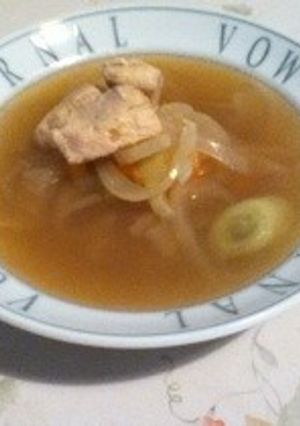 簡単！生姜入りぽかぽか鶏肉スープ-レシピのメイン写真