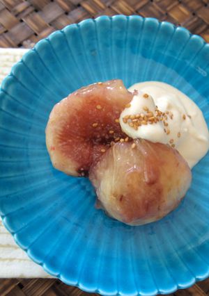 *料亭風いちじくの胡麻クリーム添え*-レシピのメイン写真