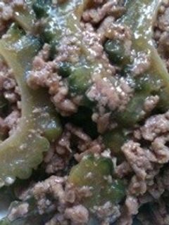 ゴーヤとひき肉の炒め物-レシピのメイン写真