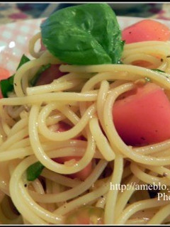 バジルとトマトの冷製パスタ-レシピのメイン写真