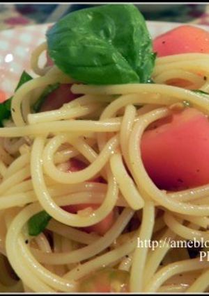 バジルとトマトの冷製パスタ-レシピのメイン写真