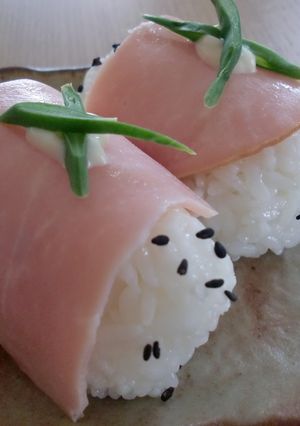 ハム巻きにぎり-レシピのメイン写真