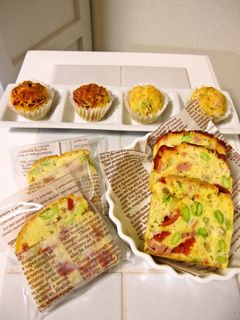 †夏野菜のケークサレ†米粉で挑戦!-レシピのメイン写真