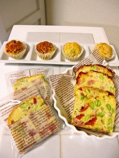 †夏野菜のケークサレ†米粉で挑戦!-レシピのメイン写真