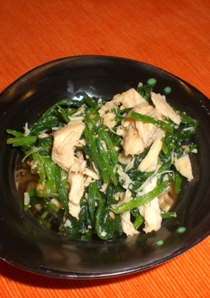 ほうれん草とチキンの和え物-レシピのメイン写真