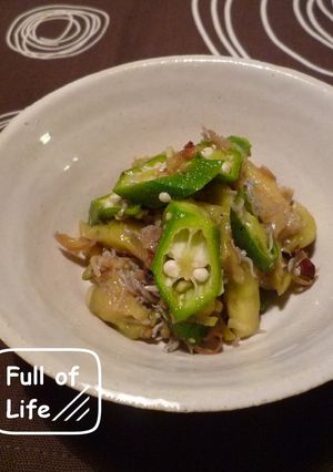夏野菜☆ナスとオクラのじゃこサラダ-レシピのメイン写真