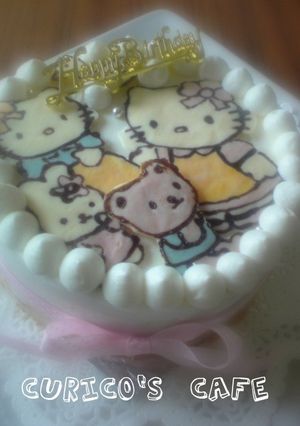 誕生日☆キャラケーキ（キティちゃん）-レシピのメイン写真