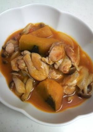 簡単かぼちゃ入りチキンのトマト煮-レシピのメイン写真
