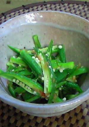 食感が楽しいオクラと梅のさっぱり和え物-レシピのメイン写真