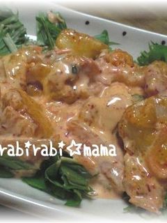 ☆ムネ肉で♪キムチ味のえびマヨ風チキン☆-レシピのメイン写真