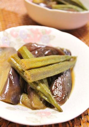 手抜き流♪ナスとおくらの揚げ煮浸し風-レシピのメイン写真