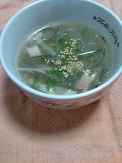 ウェイパーde茄子いっぱい春雨スープ-レシピのメイン写真