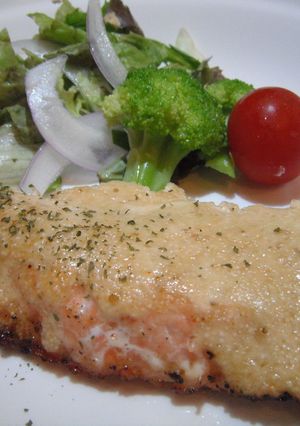 明太子入り！鮭のごまマヨソース焼き-レシピのメイン写真