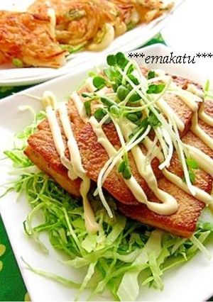 主役級☆木綿豆腐の照り焼きサラダ-レシピのメイン写真