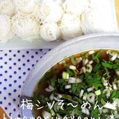 รูปของ 梅シソ素麺 簡単おいしいよ♪