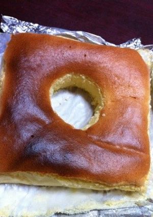 新聞紙の型で四角いしっとりシフォンケーキ-レシピのメイン写真