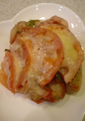 ハーブシーセージのトマトチーズ焼き-レシピのメイン写真