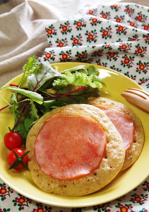 ハムとチーズのパンケーキ✿朝ごはんに～♪-レシピのメイン写真