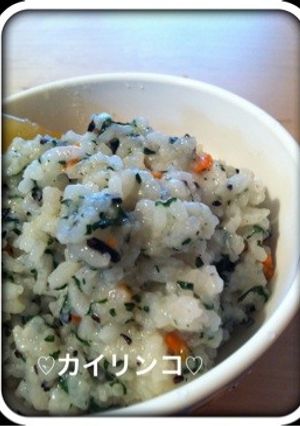 離乳食☆ひじきと小松菜の炊き込みご飯-レシピのメイン写真
