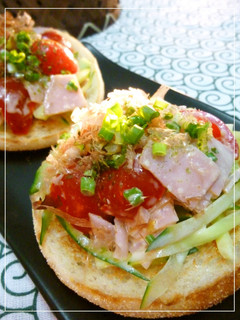 ロースハムと野菜の和風トースト-レシピのメイン写真