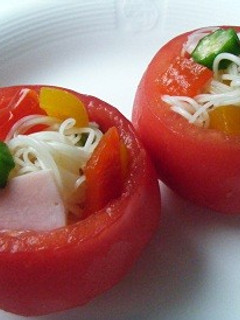 トマトCUPのそうめん和え-レシピのメイン写真