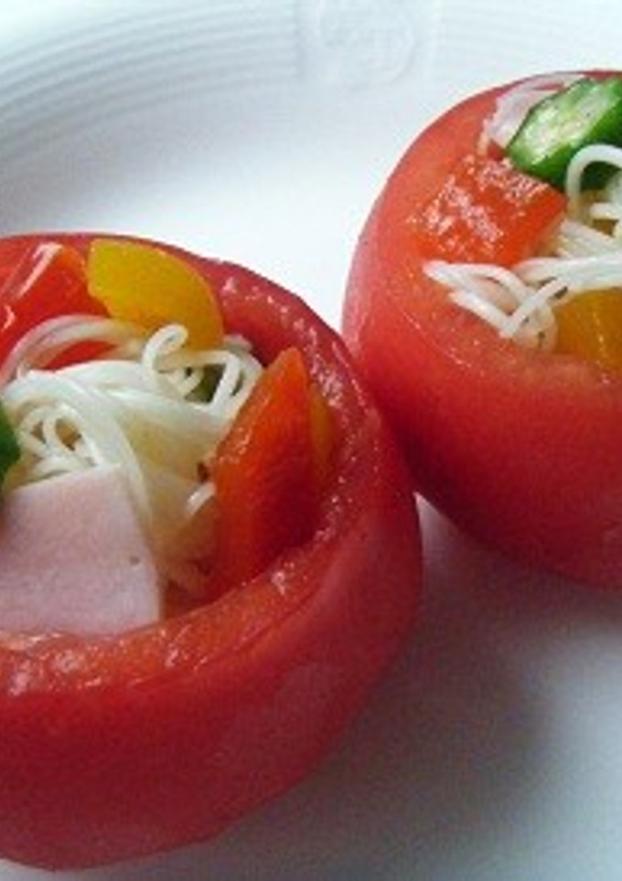 トマトCUPのそうめん和え-レシピのメイン写真