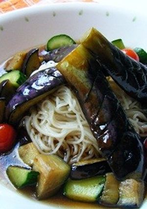 ナスのぶっかけ素麺-レシピのメイン写真