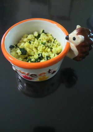 離乳食★後期〜ほうれん草の卵サラダ-レシピのメイン写真