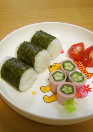 ハムとおくらのク~ルクル♪-レシピのメイン写真