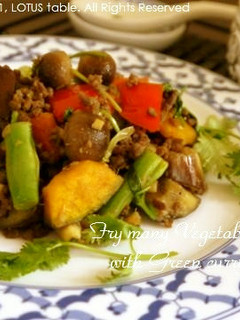 お野菜たっぷりグリーンカレー炒め-レシピのメイン写真