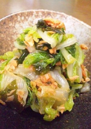 レンジで簡単！白菜の鮭フレーク和え♪-レシピのメイン写真