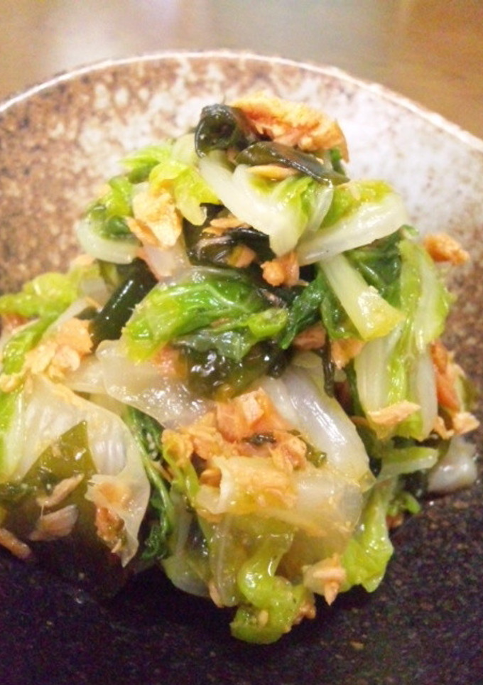 レンジで簡単！白菜の鮭フレーク和え♪-レシピのメイン写真
