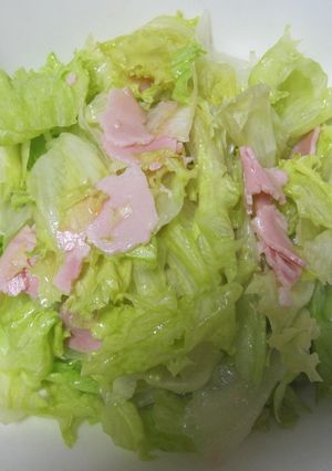 ハムとレタスのちぎってクシュッとサラダ-レシピのメイン写真
