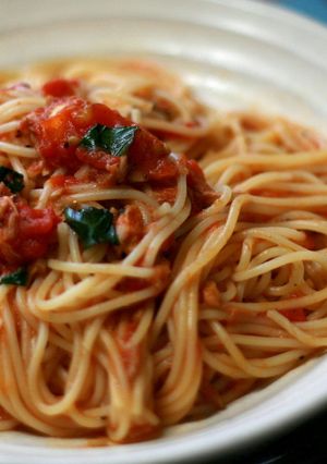 バジル香る❤トマトのパスタ-レシピのメイン写真