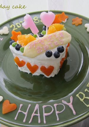 １歳おめでとう！バースデーケーキ♡-レシピのメイン写真