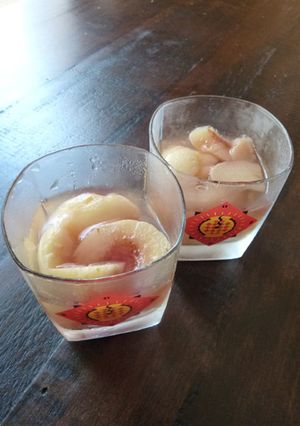 桃のやわらか寒天ゼリー-レシピのメイン写真