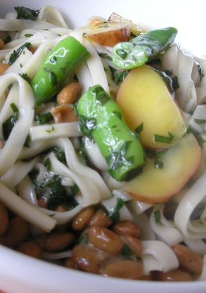 モロヘイヤ＆納豆のネバネバうどん♪-レシピのメイン写真