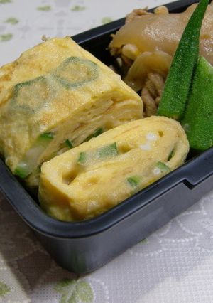 お弁当に！ゆでオクラde卵焼き-レシピのメイン写真