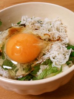 大葉としらすの卵かけご飯 TKG! -レシピのメイン写真