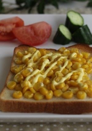 簡単朝ご飯！コーンマヨネーズトースト-レシピのメイン写真