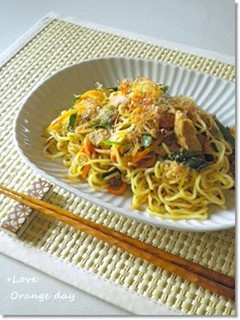 ツナ&ニラ入り醤油焼きそば-レシピのメイン写真