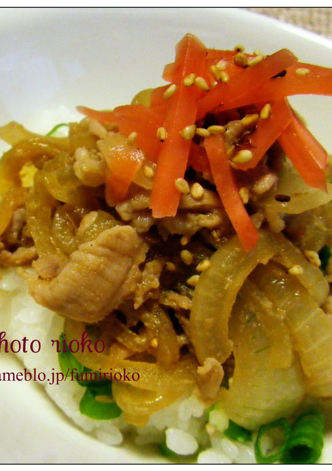 ＊豚の生姜焼き丼＊-レシピのメイン写真