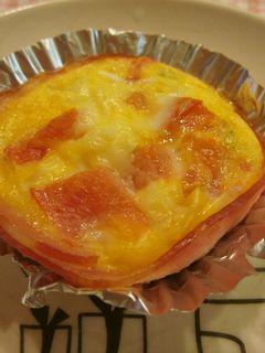 ハムカップで簡単キッシュ-レシピのメイン写真