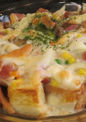 フライパン1つでお手軽 『パングラタン』-レシピのメイン写真
