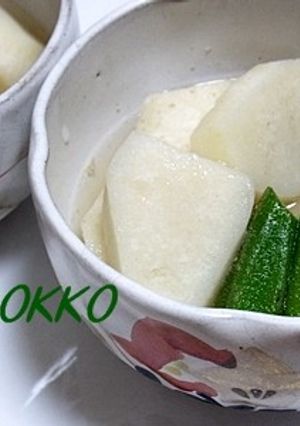 大和芋とオクラの煮びたし-レシピのメイン写真