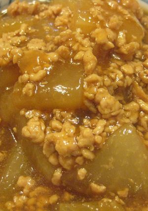 みんなにっこり、とろとろ大根とひき肉煮物-レシピのメイン写真