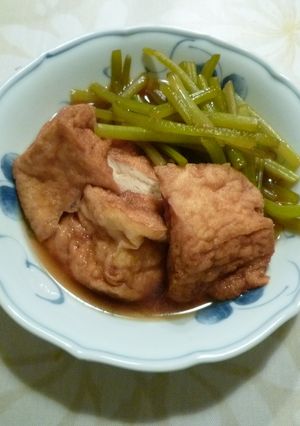 芋の茎と厚揚げの煮物-レシピのメイン写真