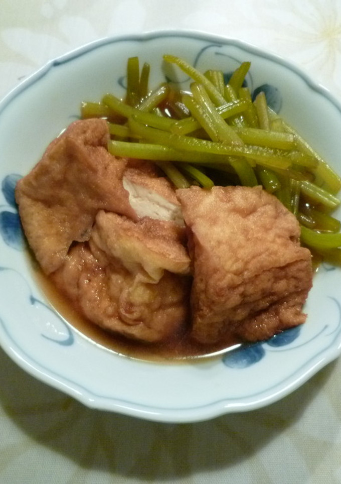 芋の茎と厚揚げの煮物-レシピのメイン写真