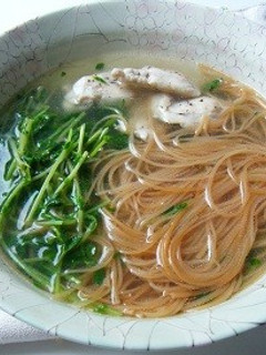 豆苗の揚げにゅうめん-レシピのメイン写真