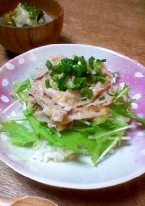 さっぱりヘルシー！忙しい日の豚とろろ丼-レシピのメイン写真